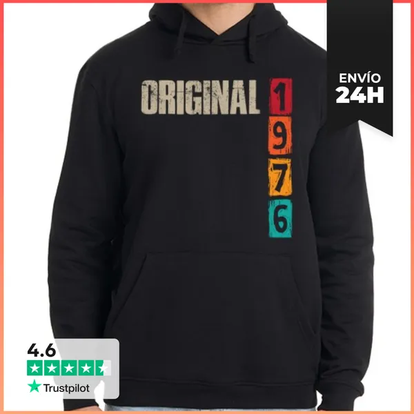 Sudadera Unisex Con Capucha 1976 Vintage LaTostadora