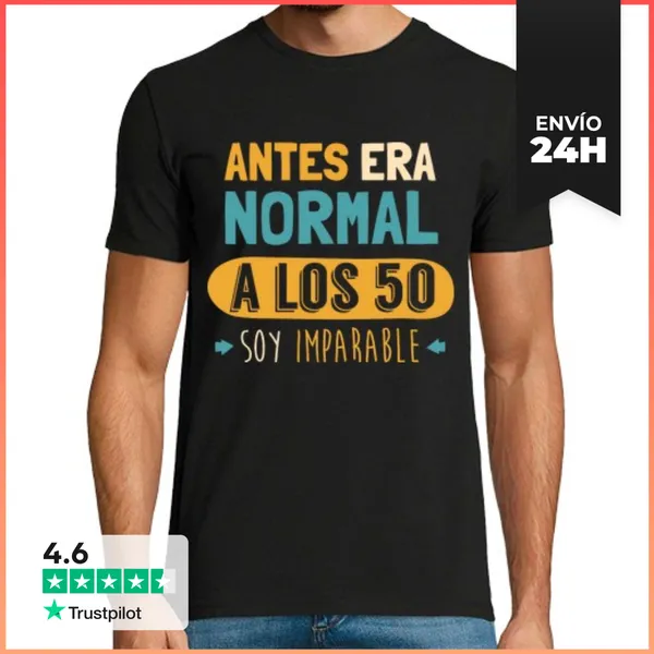 Camiseta Hombre Clásica A Los 50 Soy Imparable, 1975 LaTostadora