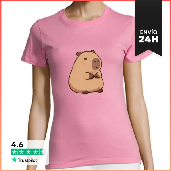 Camiseta Mujer Clásica Camiseta Mujer Capibara Fauna LaTostadora