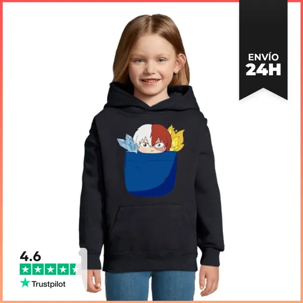 Sudadera Para Niños Con Capucha My Half N Half Hero - Pocket
