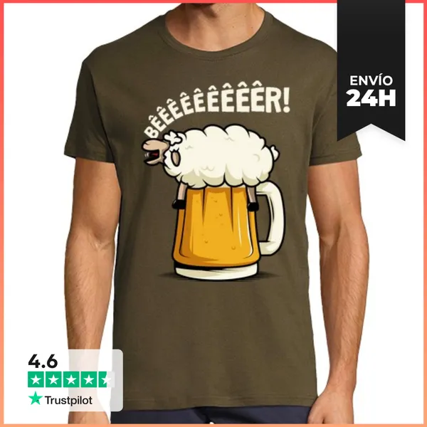 Camiseta Hombre Clásica Bêêêêr LaTostadora