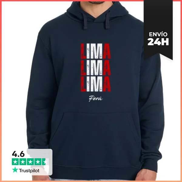 Sudadera Unisex Con Capucha Lima Perú, Bandera Peruana