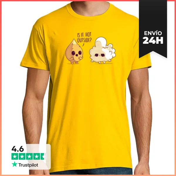 Camiseta Hombre Clásica Hot Outside LaTostadora