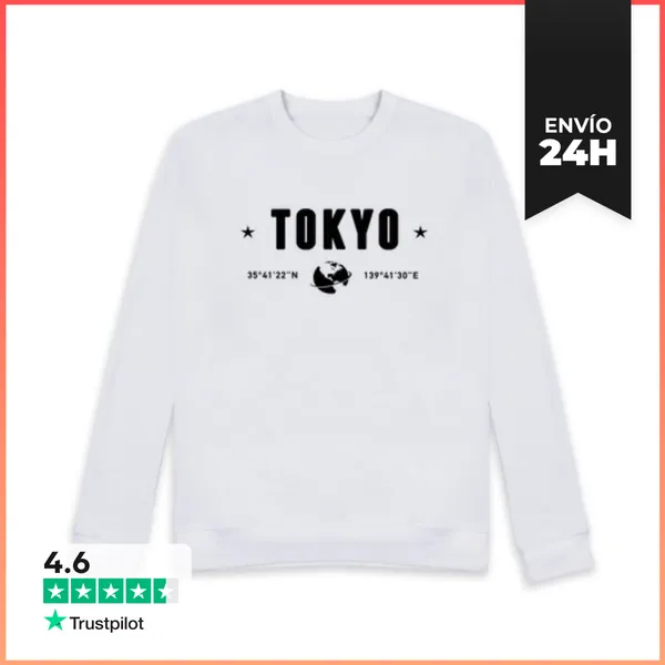 Sudadera Unisex Tokio Coordenadas Gps Estilo Urbano LaTostadora
