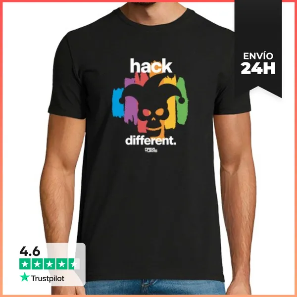 Camiseta Hombre Clásica Hack Different White LaTostadora