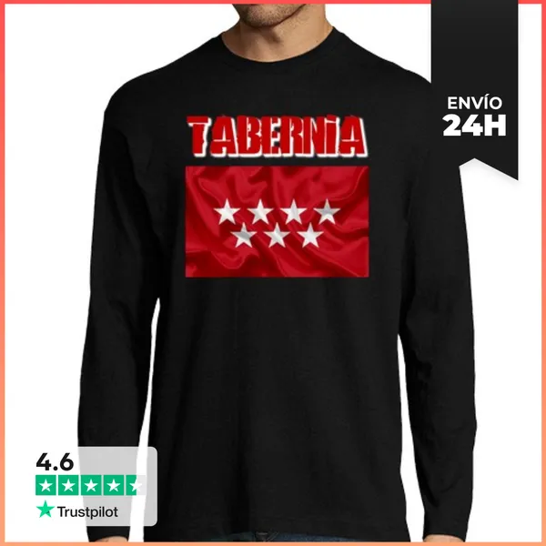 Camiseta Hombre Manga Larga Tabernia - Madrid - Camiseta Hombre
