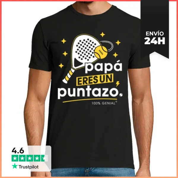 Camiseta Hombre Clásica Papá Eres Un Puntazo Regalos Día Del