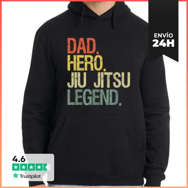 Sudadera Unisex Con Capucha Papá De Jiu Jitsu LaTostadora