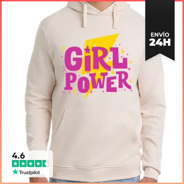 Sudadera Unisex Con Capucha Girl Power LaTostadora