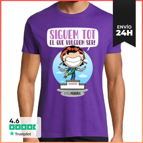 Camiseta Hombre Clásica Siguem Tot El Que Vulguem Ser LaTostadora