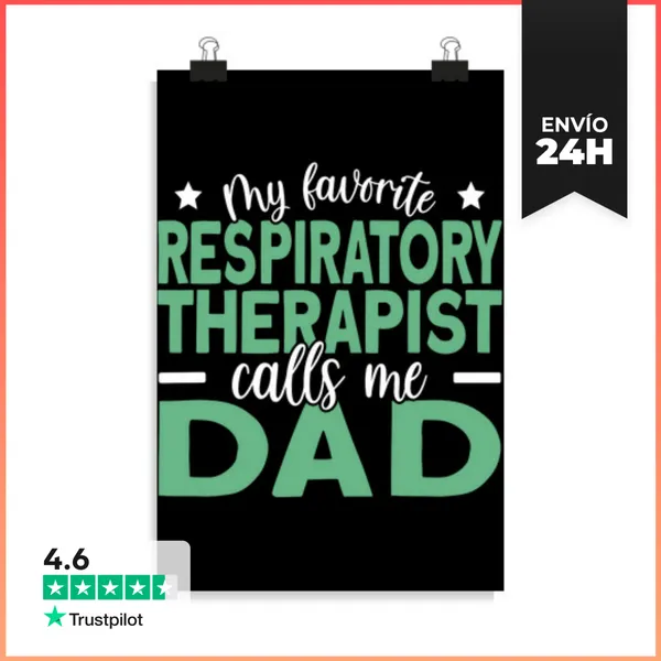 Póster Vertical Mens Mi Terapeuta Respiratorio Favorito