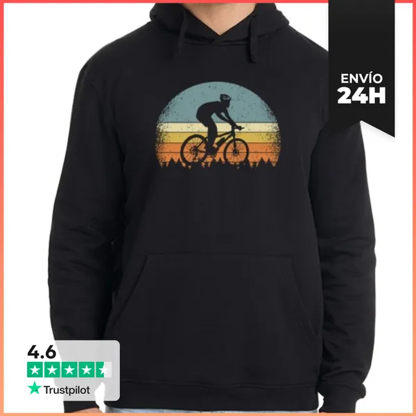 Sudadera Unisex Con Capucha Bicicleta De Montaña Bicicletas