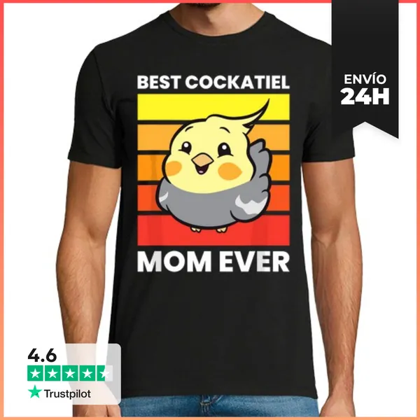 Camiseta Hombre Clásica Mejor Mamá De Cacatúa De Todos Los