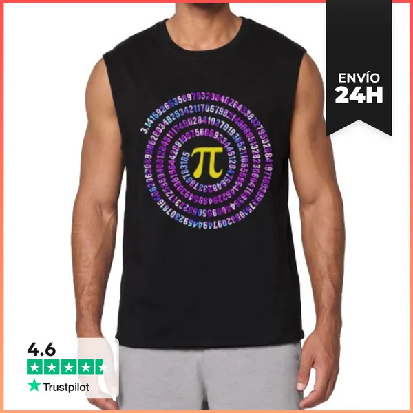 Camiseta Sin Mangas NÚMERO PI ESPIRAL 3,14 LaTostadora