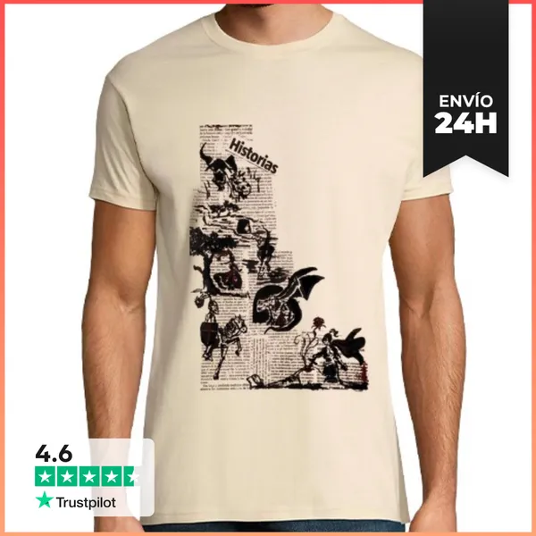 Camiseta Hombre Clásica Dragon Y Sant Jordi LaTostadora
