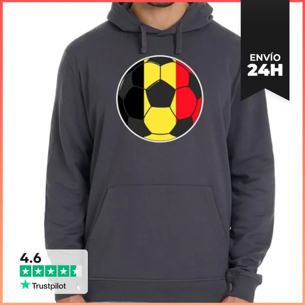 Sudadera Unisex Con Capucha Equipo De Fútbol Bélgica LaTostadora