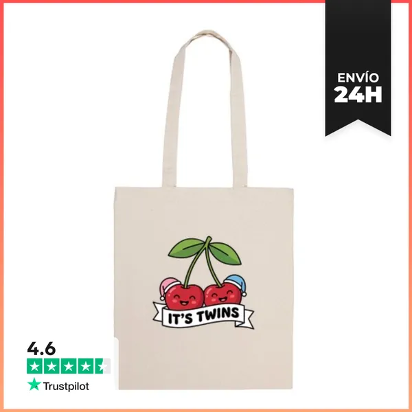 Bolsa De Tela Gemelos De Cereza Anuncio De Embarazo Gemelos