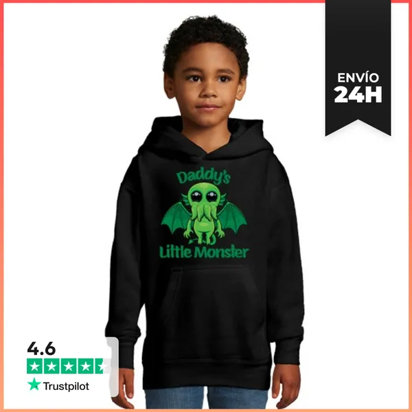 Sudadera Para Niños Con Capucha El Pequeño Monstruo De Papá Lindo