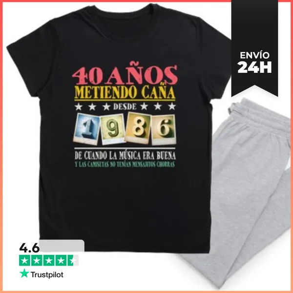 Pijama 40 Años 1986 Cumpleaños Retro LaTostadora