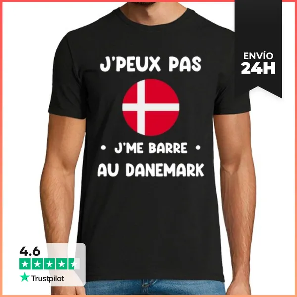 Camiseta Hombre Clásica No Puedo Me Voy A Dinamarca LaTostadora
