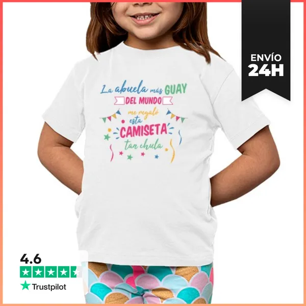 Camiseta Clásica Para Niños Abuela, Regalo Para Nieto Y Nieta