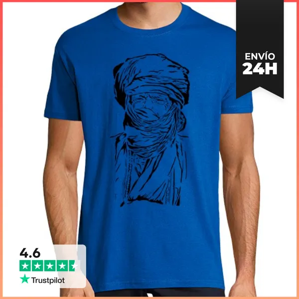 Camiseta Hombre Clásica Tuareg (Hombres De Azul Del Desierto)