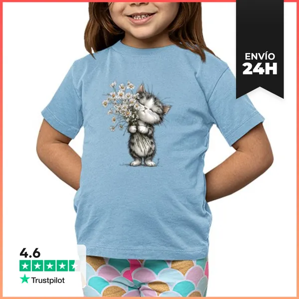 Camiseta Clásica Para Niños Gato LaTostadora