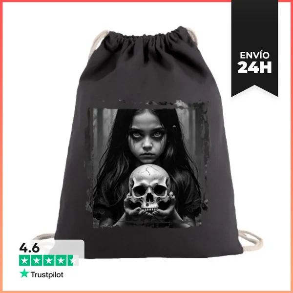 Mochila Saco Con Cuerdas Niña De Las Sombras Fc LaTostadora