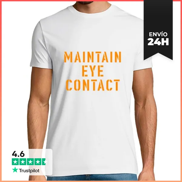 Camiseta Hombre Clásica Manten Contacto Visual LaTostadora