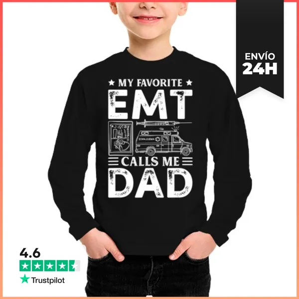 Camiseta Manga Larga Para Niños Regalo De EMT Para Papá Mis