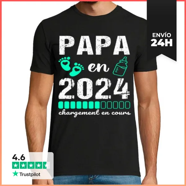 Camiseta Hombre Clásica Papá En 2024 Cargando LaTostadora