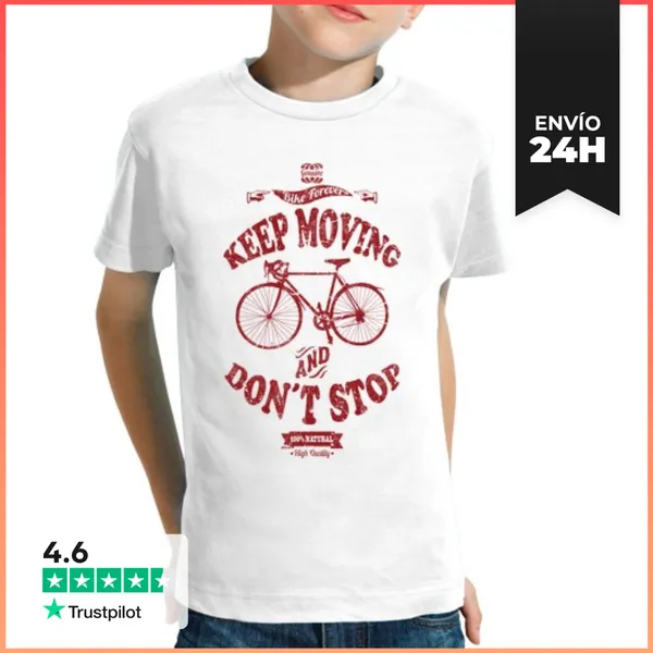 Camiseta Clásica Para Niños Keep Moving And Don´t Stop