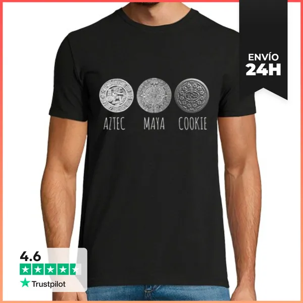 Camiseta Hombre Clásica Azteca, Maya, Galleta LaTostadora