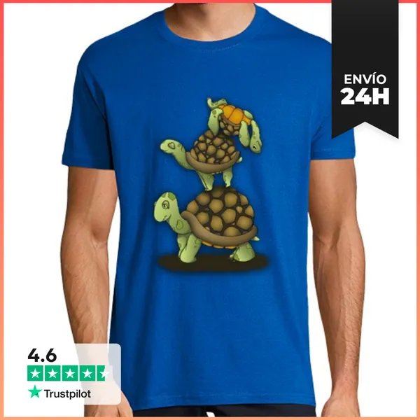 Camiseta Hombre Clásica Babel Turtle LaTostadora