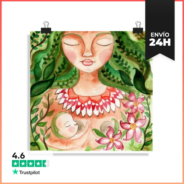 Póster Cuadrado Mamá Paz LaTostadora
