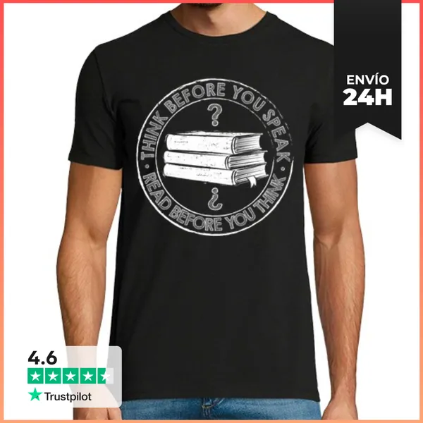 Camiseta Hombre Clásica Think Before You Speak LaTostadora