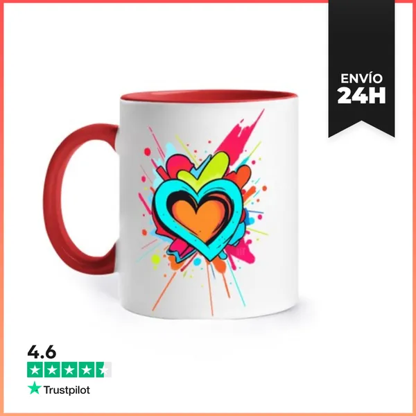 Taza De Colores Explosion De Amor LaTostadora