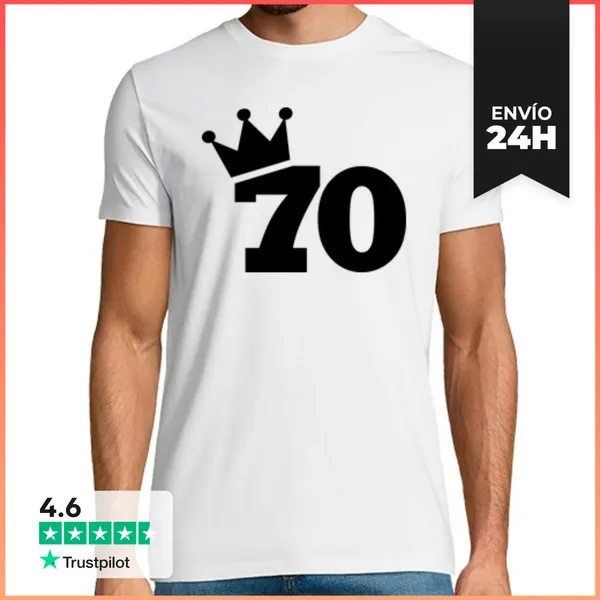 Camiseta Hombre Clásica Coronar Los 70 Años LaTostadora
