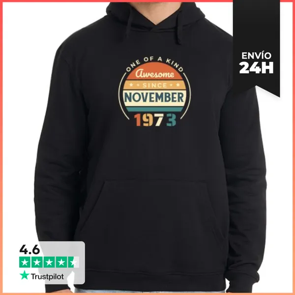 Sudadera Unisex Con Capucha Impresionante Desde Noviembre De 1973