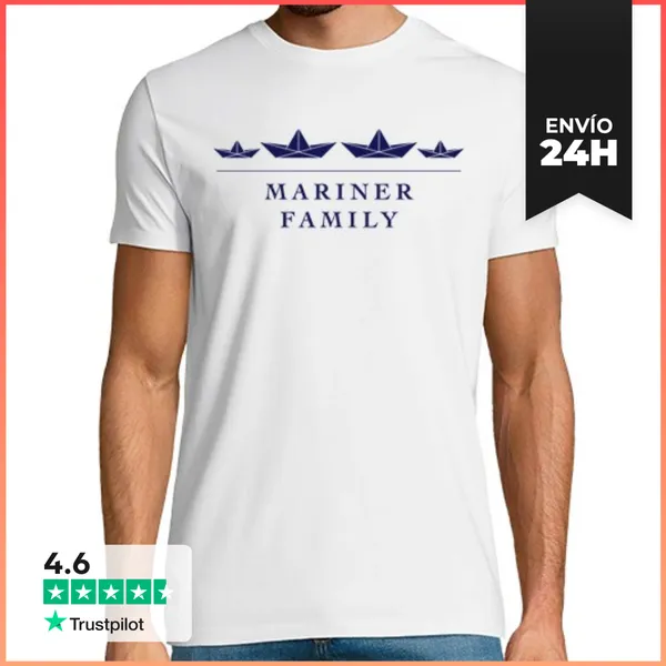Camiseta Hombre Clásica Familia De Marineros - Tripulación De M