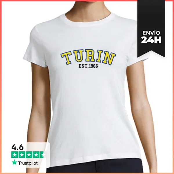 Camiseta Mujer Clásica Turín Est 1966 LaTostadora