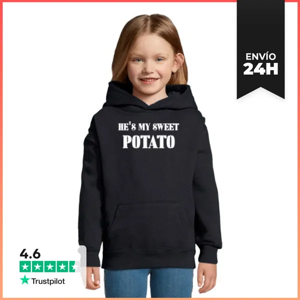 Sudadera Para Niños Con Capucha Es Mi Batata Dulce LaTostadora