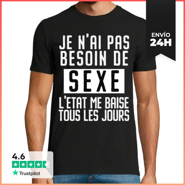 Camiseta Hombre Clásica El Estado Me Jode Todos Los Dias