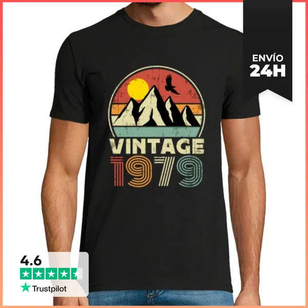 Camiseta Hombre Clásica Cumpleaños Divertido Nacido En 1979 Lim