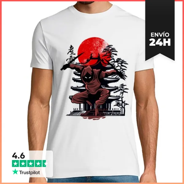 Camiseta Hombre Clásica Espíritu De Guerrero Silencioso