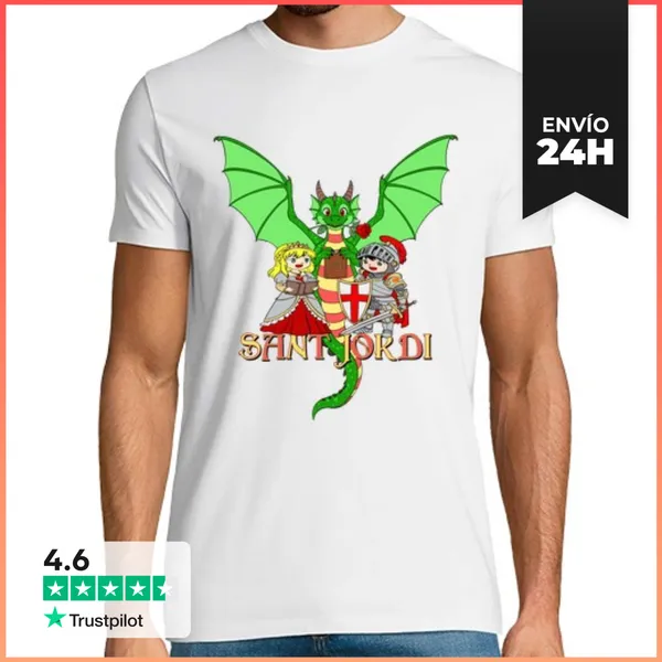 Camiseta Hombre Clásica Sant Jordi LaTostadora