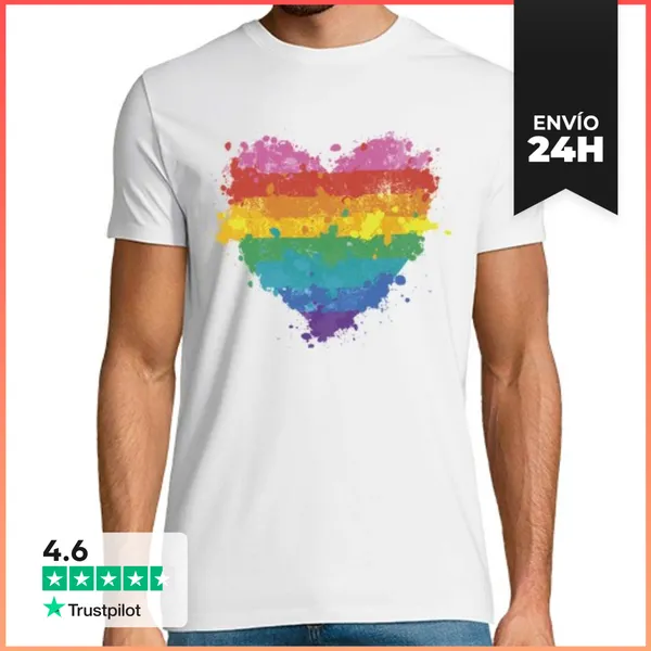 Camiseta Hombre Clásica LOVE IS LOVE LaTostadora