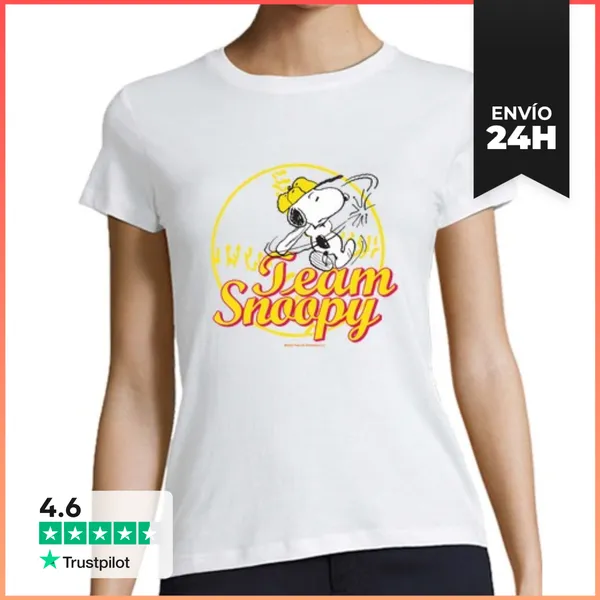 Camiseta Mujer Clásica Team Snoopy LaTostadora