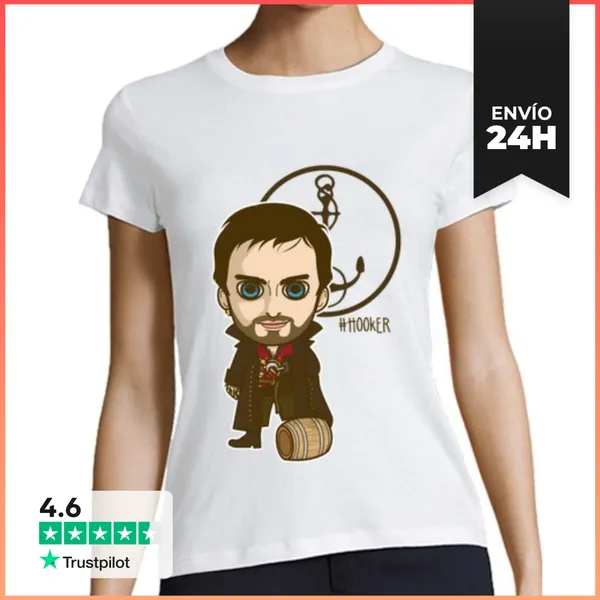 Camiseta Mujer Clásica Once Upon A Time Hook LaTostadora