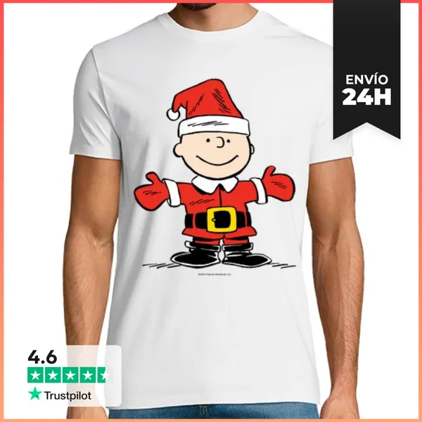 Camiseta Hombre Clásica Charlie Brown Christmas LaTostadora